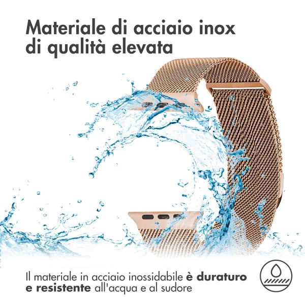 imoshion Cinturino milanese magnetico Apple Watch | 38/40/41/42 mm - Taglia S - Oro rosa