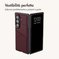 imoshion Cover posteriore MagSafe in pelle sintetica con portacarte Samsung Galaxy Z Fold 8 Ultra - Wine Red