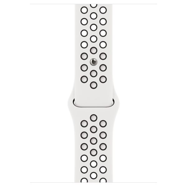 Apple Cinturino Nike Sport Apple Watch Series 1 t/m 11 / SE / Ultra (44/45/46/49 mm) - Taglia S/M/L - Pure Platinum / Black