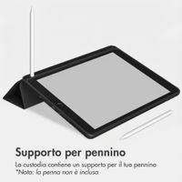 Accezz Cover a libro in silicone Smart Apple iPad 9 (2021) 10.2 pollici / iPad 8 (2020) 10.2 pollici / iPad 7 (2019) 10.2 pollici - Nero