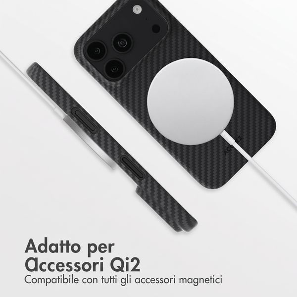 Accezz Cover MagSafe Kevlar® Apple iPhone 18 Pro / 17 Pro - Nero