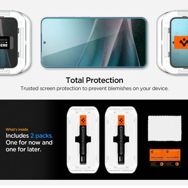 Spigen Vetro temperato privacy GLAStR EZ Fit + Applicatore - confezione da 2 Samsung Galaxy S25 / S24