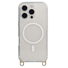 Selencia Cover posteriore Rivièra MagSafe con gancini rimovibili Apple iPhone 16 Pro - Trasparente