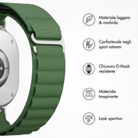 Accezz Cinturino in nylon Alpine Samsung Galaxy Watch 9 (40/44mm) / Watch 8 (40/44mm) / Classic (46mm) - Olive Green