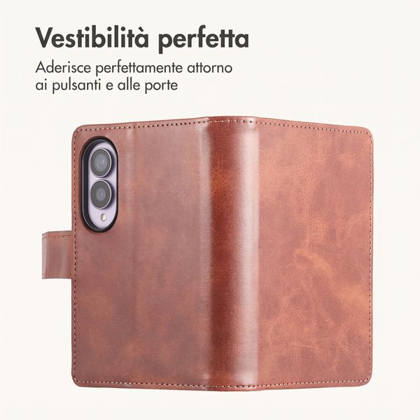 imoshion Cover a libro di Lusso Samsung Galaxy Z Fold 8 - Marrone scuro