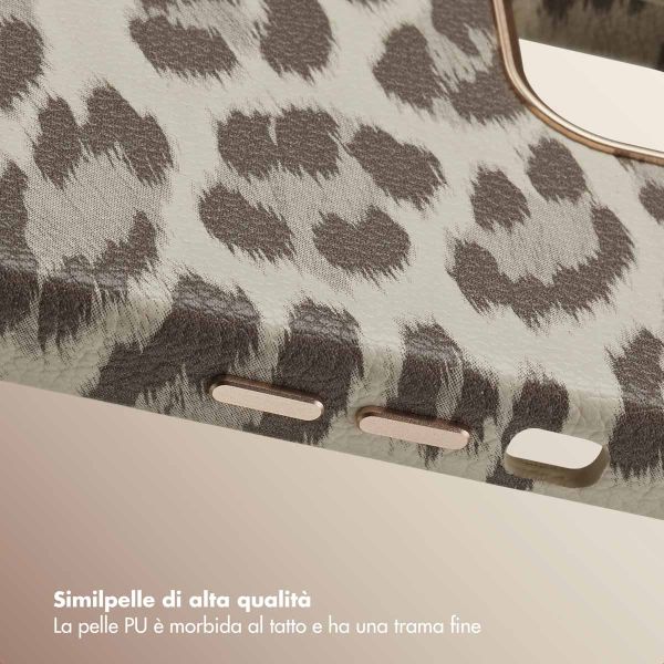 Selencia Cover Sabi Stampa pantera con MagSafe Apple iPhone 13 - Soft Ivory