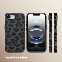 Selencia Cover Sabi Stampa pantera con MagSafe Apple iPhone 17e / 16e - Midnight Black