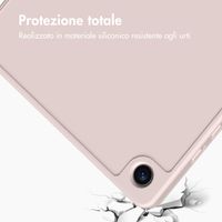 Accezz Cover a libro in silicone Smart Samsung Galaxy Tab A9 8.7 pollici - Rosa