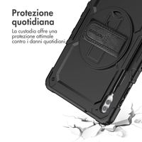 Accezz Cover Posteriore Resistente con tracolla Samsung Galaxy Tab S10 Ultra / Tab S9 Ultra - Nero