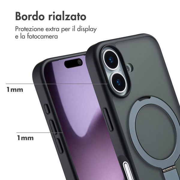 Accezz Cover con anello e supporto con MagSafe Apple iPhone 17 - Nero
