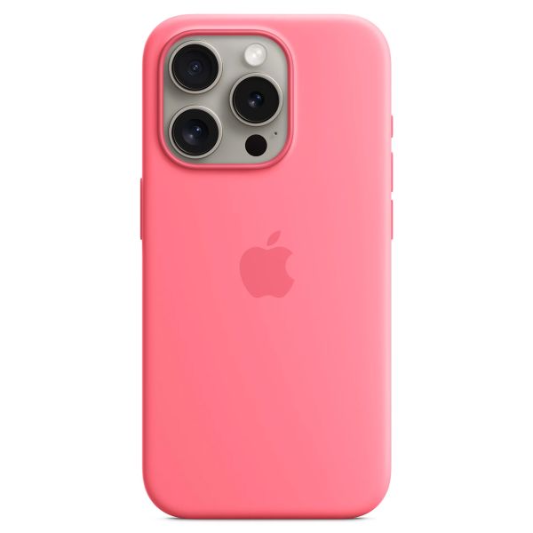 Apple Cover Posteriore in Silicone con MagSafe Apple iPhone 15 Pro - Rosa