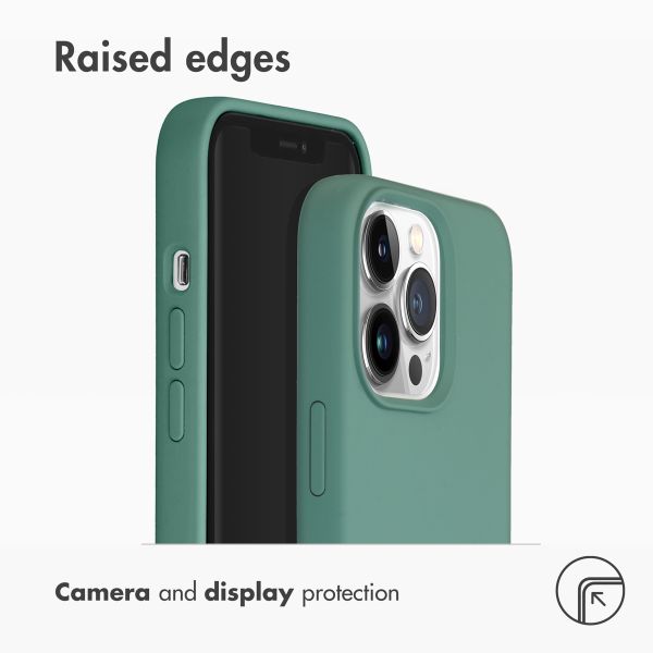 Accezz Cover in silicone liquido con MagSafe Apple iPhone 13 Pro - Verde scuro