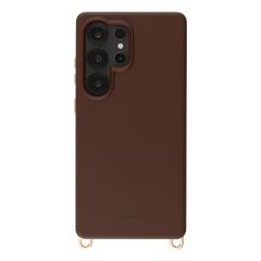 Selencia Cover posteriore Rivièra con MagSafe con ganci rimovibili Samsung Galaxy S25 Ultra - Choco Brown