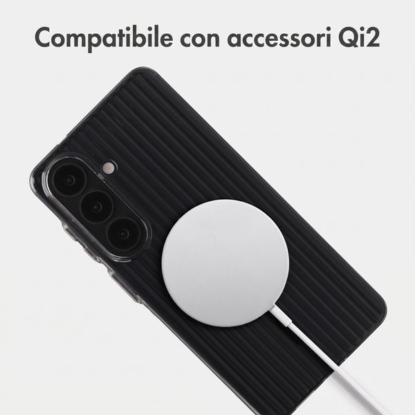 Accezz Cover Lite con MagSafe | Fluted | Samsung Galaxy S26 - Nero