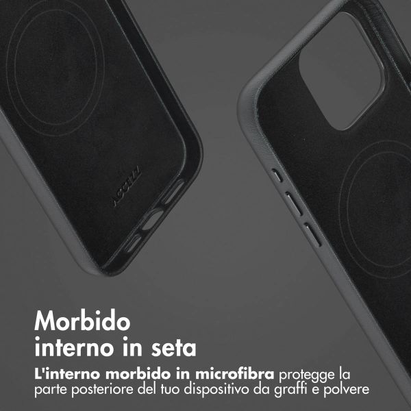 Accezz Cover in pelle 2 in 1 con MagSafe Apple iPhone 15 Pro Max - Onyx Black