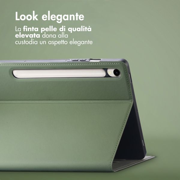 Accezz Cover Tablet Classica Samsung Galaxy Tab S9 11.0 pollici / S10 Lite / S10 FE / S9 FE 10.9 pollici - Verde