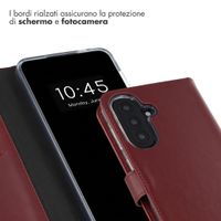 Selencia Cover a libro in vera pelle Samsung Galaxy A57 (5G) - Burgundy