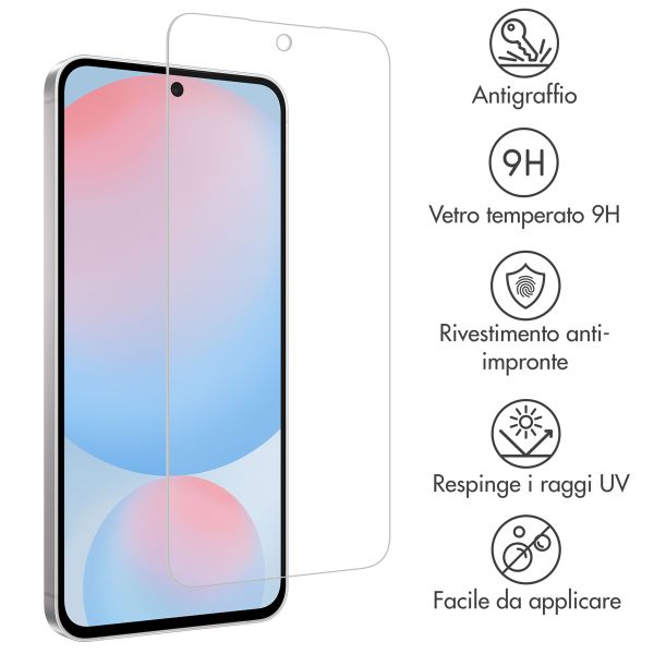 Accezz Vetro temperato, confezione da 2 Samsung Galaxy S25 FE