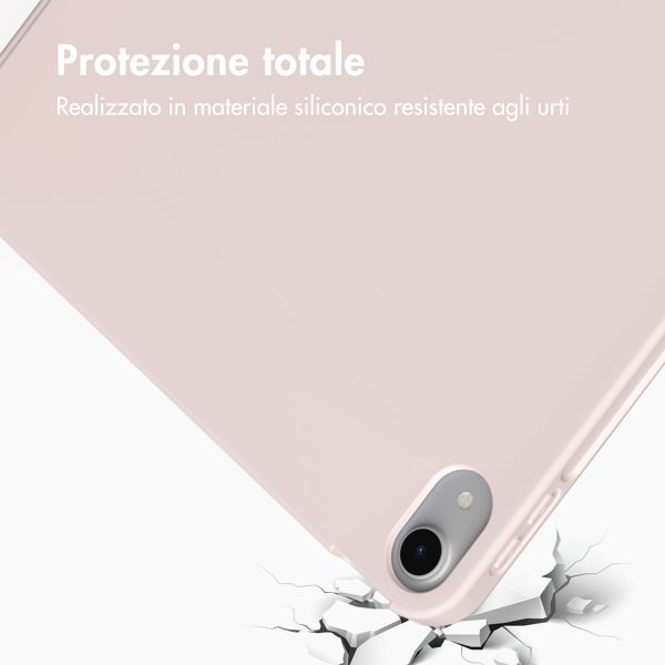 Accezz Cover a libro in silicone Smart Apple iPad 11 (2025) 11 pollici A16 / iPad 10 (2022) 10.9 pollici - Rosa