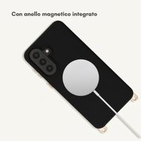 Selencia Cover posteriore Rivièra con MagSafe con ganci rimovibili Samsung Galaxy A57 (5G) - Velvet Black