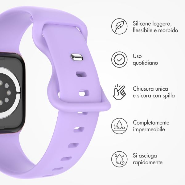 imoshion Cinturino in silicone⁺ Apple Watch | 44/45/46/49 mm - Taglia M/L - Lilla