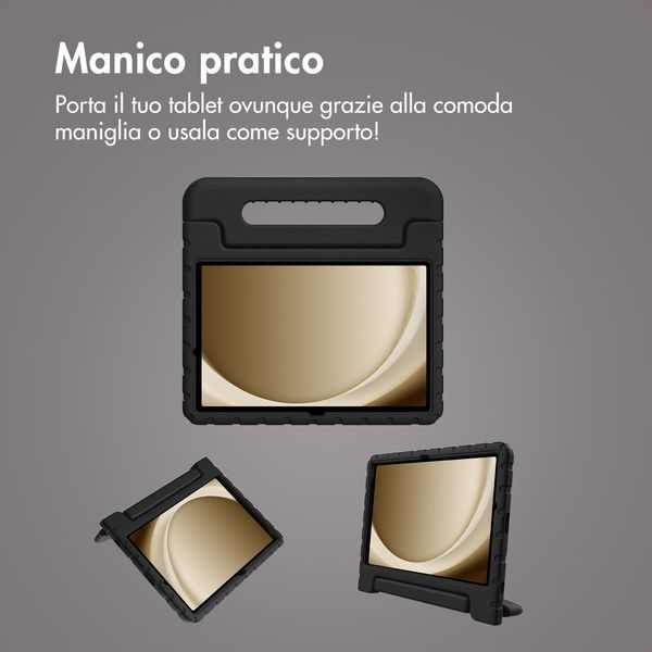 imoshion Cover Posteriore Kidsproof con Maniglia Samsung Galaxy Tab A11 Plus / A9 Plus - Nero