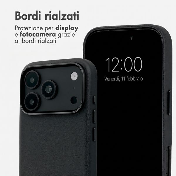 Accezz Cover in Pelle con MagSafe Apple iPhone 18 Pro Max / 17 Pro Max - Onyx Black
