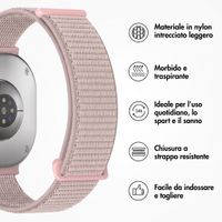 imoshion Cinturino in nylon Samsung Galaxy Watch 9 (40/44mm) / Watch 8 (40/44mm) / Classic (46mm) - Light Pink