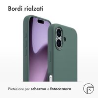 Accezz Cover in silicone liquido con MagSafe Apple iPhone 17 - Verde scuro