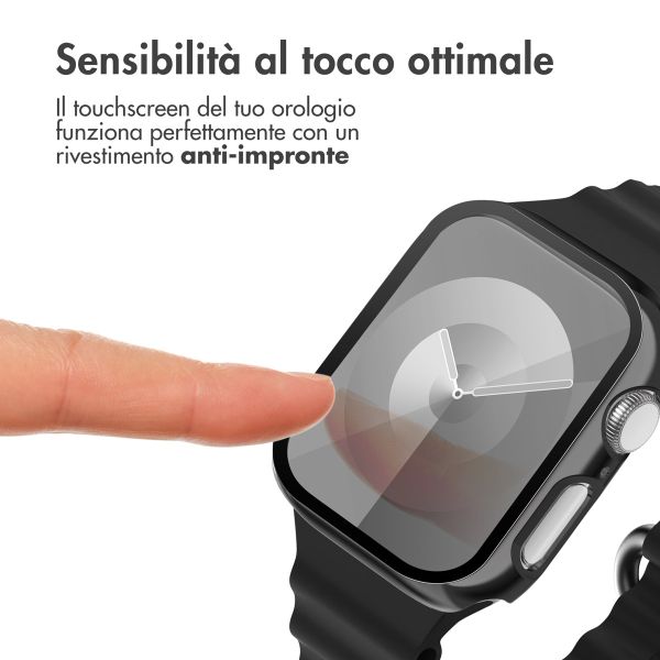 imoshion Cover rigida integrale lucida Apple Watch 4 / 5 / 6 / SE - 44 mm - Nero