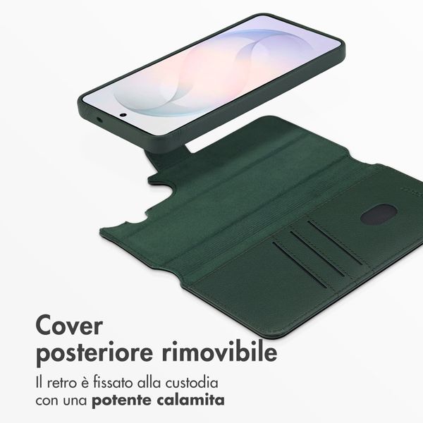 Accezz Cover in pelle 2 in 1 con MagSafe Samsung Galaxy S26 - Cedar Green
