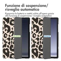 imoshion Cover Trifold Design Samsung Galaxy Tab A9 Plus - Leopard
