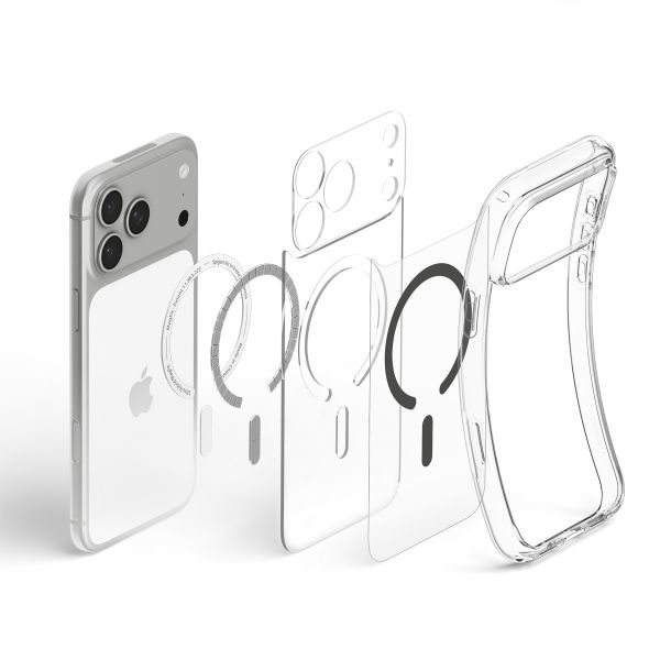 Spigen Cover Posteriore Ultra Ibrida con MagSafe Apple iPhone 18 Pro Max / 17 Pro Max - Clear Graphite