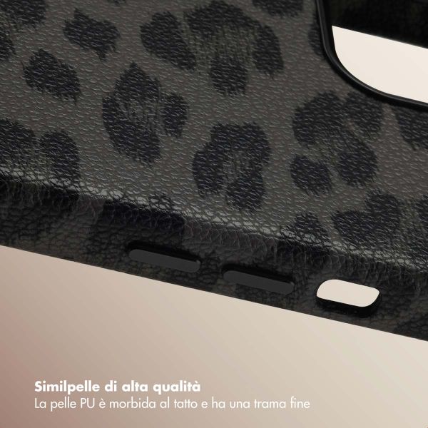 Selencia Cover Sabi Stampa pantera con MagSafe Apple iPhone 13 - Midnight Black
