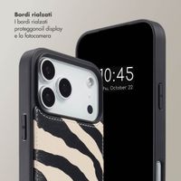Selencia Cover per telefono Nova con cordino e portacarte Apple iPhone 17 Pro - Zazzy Zebra