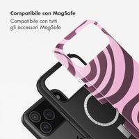 Selencia Cover posteriore Vivid con MagSafe Apple iPhone 17 Pro Max - Wavy Swirl Pink Plum
