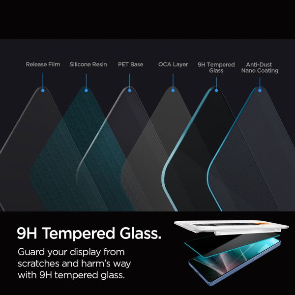 Spigen Vetro temperato privacy GLAStR EZ Fit + Applicatore - confezione da 2 Samsung Galaxy S25 Ultra