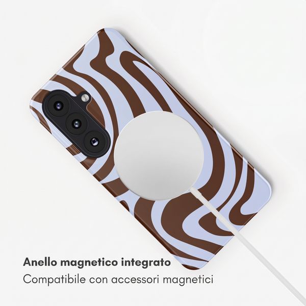 Selencia Cover posteriore Vivid con MagSafe Samsung Galaxy S26 - Dream Swirl Chocolate
