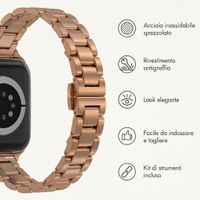 Selencia Cinturino sottile in acciaio a maglie Apple Watch | 38/40/41/42 mm - Oro rosa