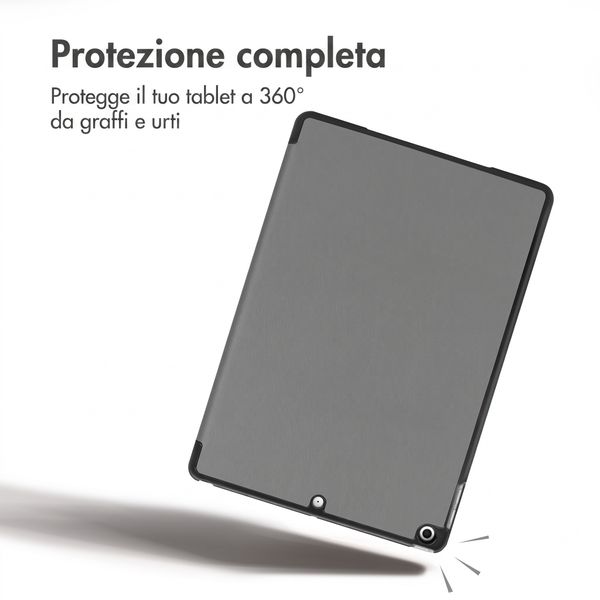 imoshion Cover a libro Trifold Apple iPad 9 (2021) 10.2 pollici / iPad 8 (2020) 10.2 pollici / iPad 7 (2019) 10.2 pollici - Grigio