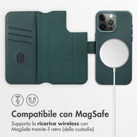 Accezz Cover in pelle 2 in 1 con MagSafe Apple iPhone 15 Pro Max - Cedar Green