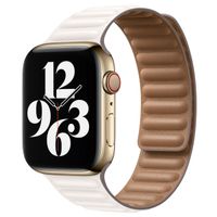 Apple Cinturino Leather Link Apple Watch | 44/45/46/49 mm - Taglia M/L - Chalk