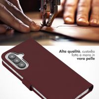 Selencia Cover a libro in vera pelle Samsung Galaxy A27 (5G) - Burgundy