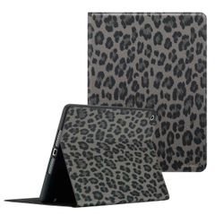 Selencia Libreria Sabi con stampa leopardata Apple iPad 9 (2021) 10.2 pollici / iPad 8 (2020) 10.2 pollici / iPad 7 (2019) 10.2 pollici - Midnight Black
