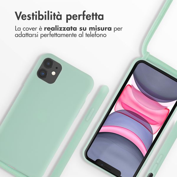 imoshion Cover in Silicone con Cordino Apple iPhone 11 - Menta verde
