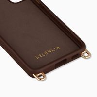 Selencia Cover posteriore Rivièra con MagSafe con ganci rimovibili Samsung Galaxy S23 - Choco Brown