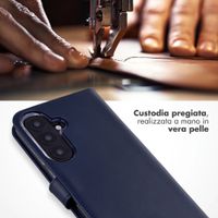 Selencia Cover a libro in vera pelle Samsung Galaxy S26 FE - Blu