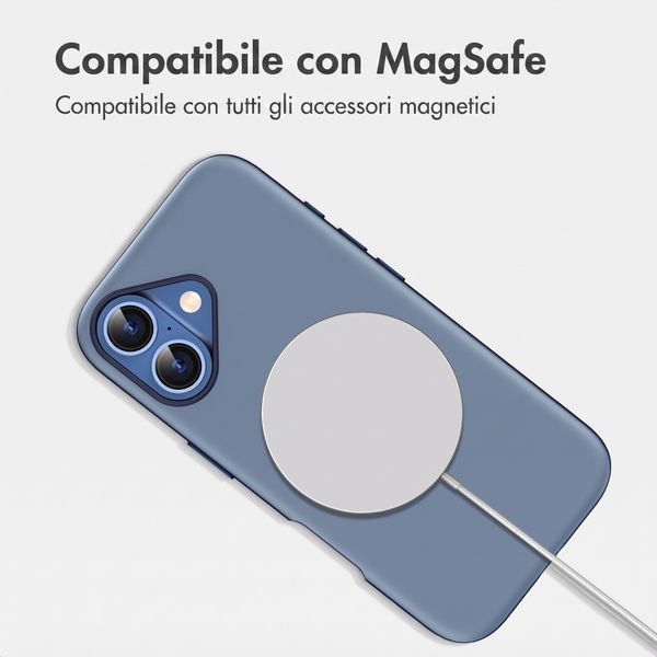 imoshion Cover posteriore Color con Thin MagSafe Ring Apple iPhone 16 - Blu scuro
