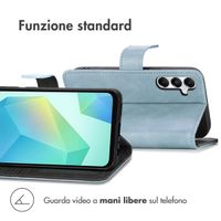 imoshion Cover a libro di Lusso Samsung Galaxy S25 / S24 - Azzurro
