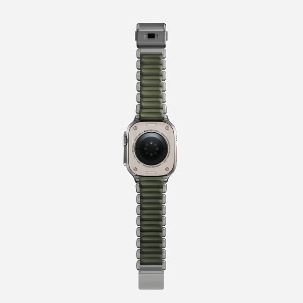 Nomad Cinturino Stratos Apple Watch | 44/45/46/49 mm - Forest Green / Natural Titanium